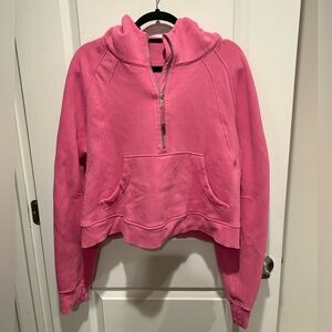 Lululemon Scuba Oversized Half-Zip Hoodie in Pink Blossom (XL/XXL)